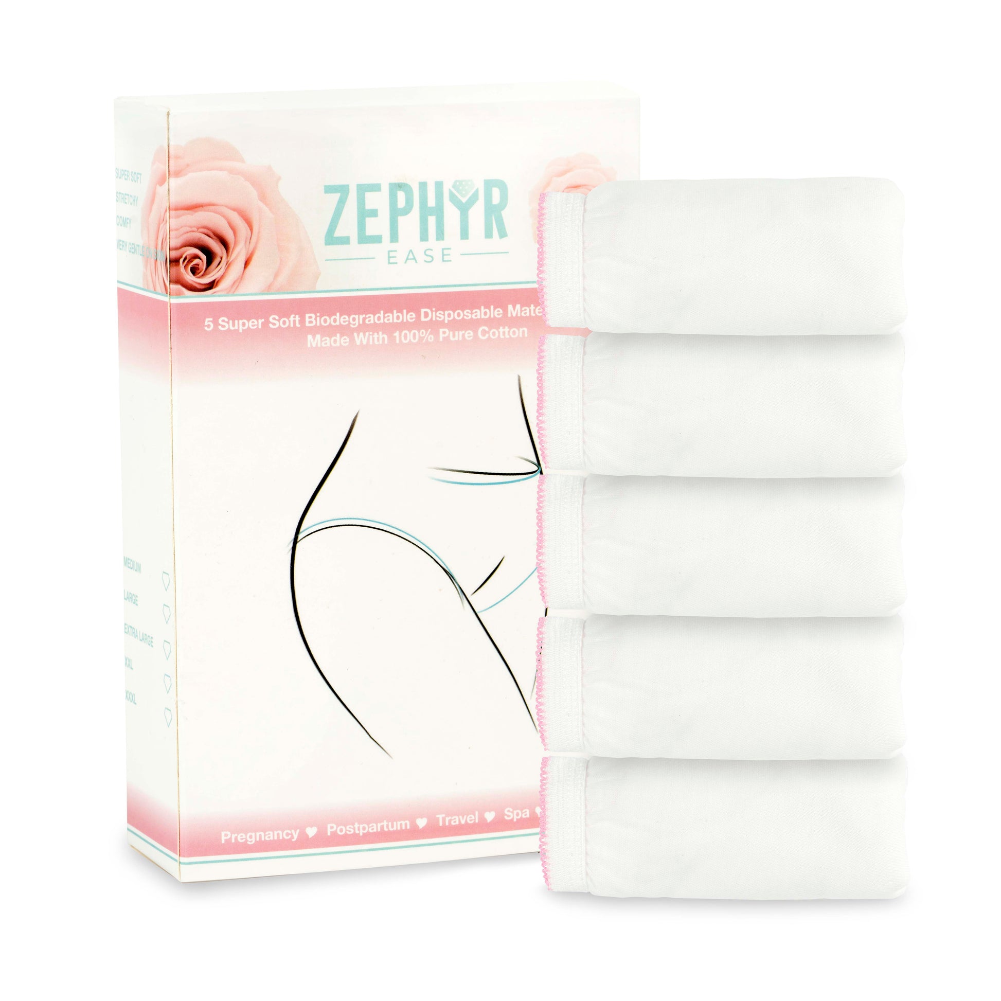 Best Disposable Maternity Underwear (100% Biodegradable Cotton) - Impo –  Zephyr Ease